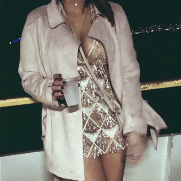 Glitter Sexy Deep V Neck Sequin Beaded Halter Bodycon Mini Nightclub Party Dress - Picture 3 of 10